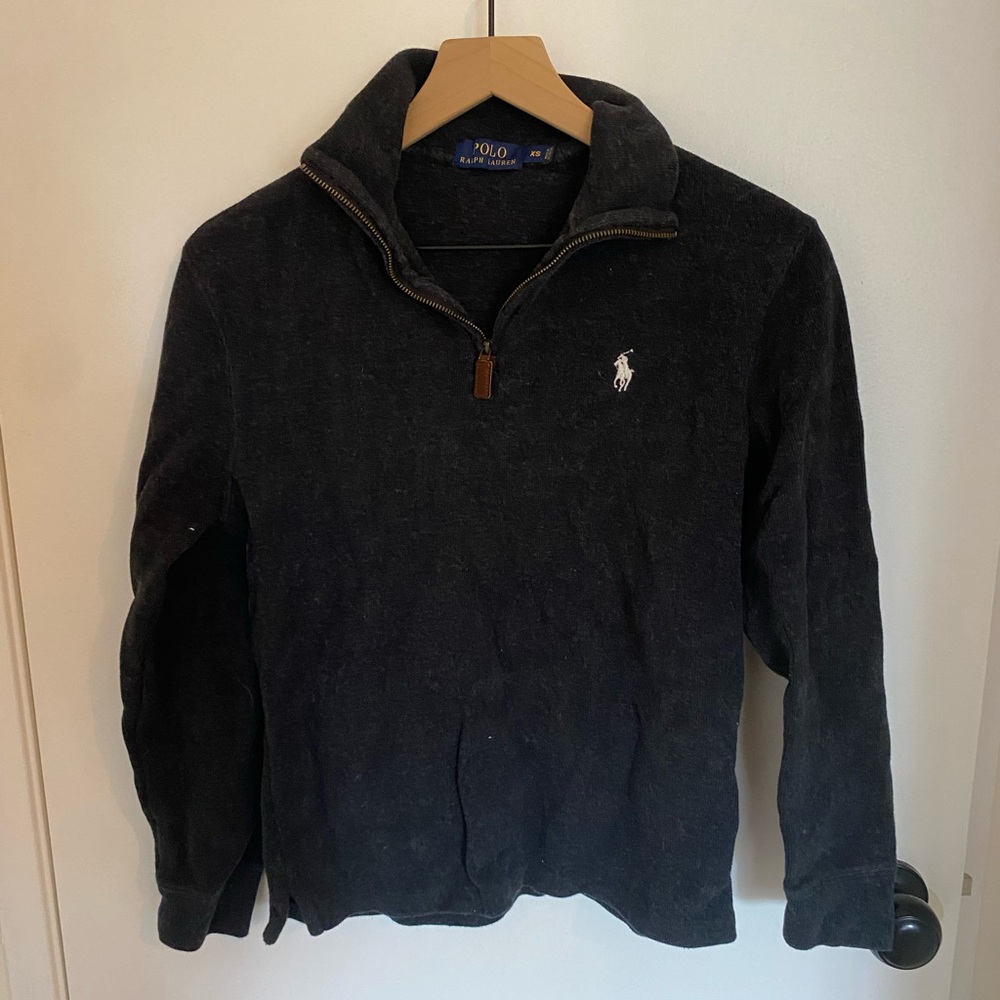 Ralph Lauren Men's Zip-Up Black Sweater